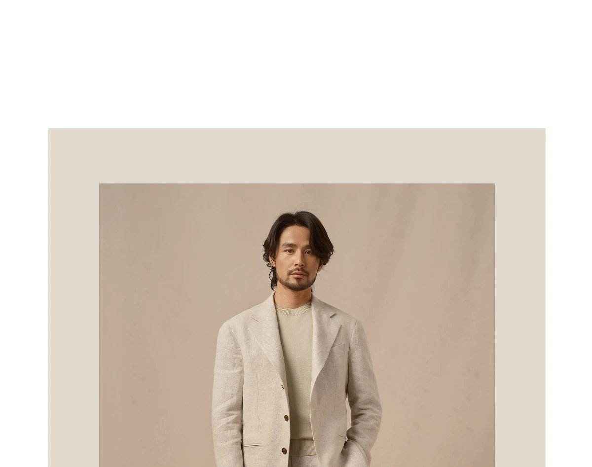 Cultum Linen Tailored Trousers Beige (M) - ASCHIEF