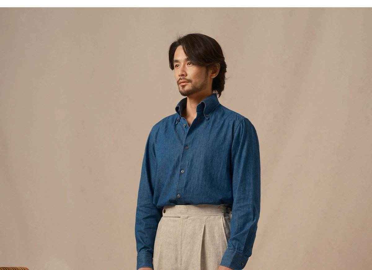 Cultum Linen Tailored Trousers Beige (M) - ASCHIEF