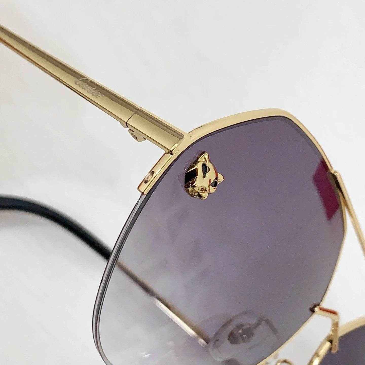 Rimless Gradient Lens Aviator Sunglasses – Cartier Inspired(U) - ASCHIEF