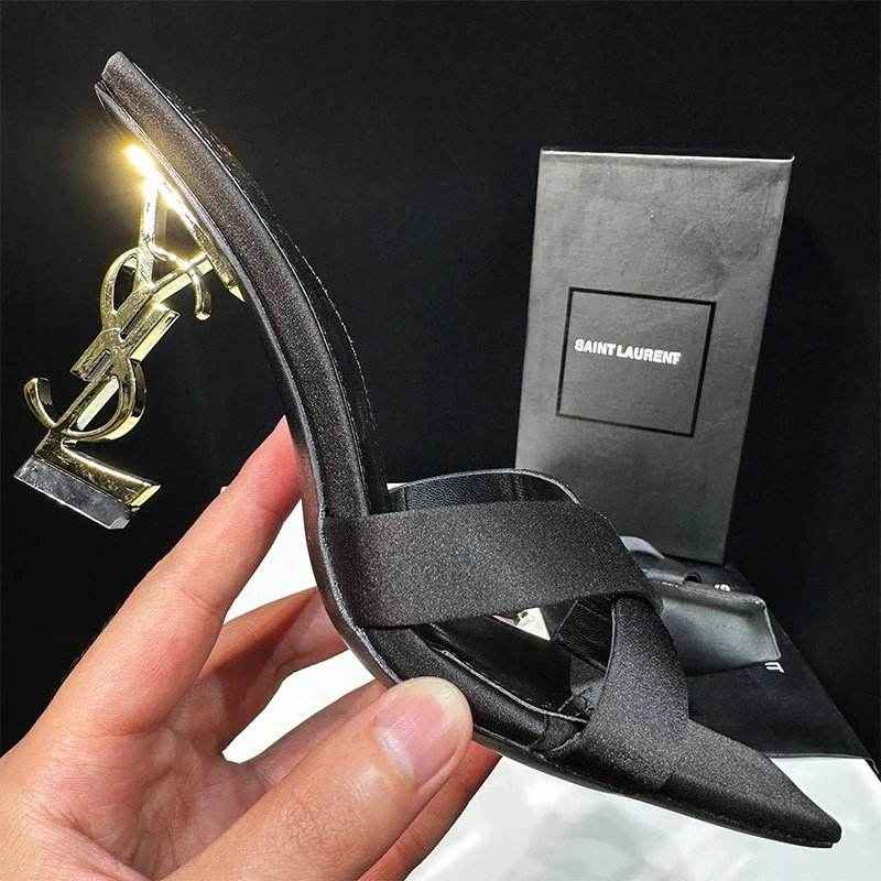 Saint Laurent Élégance YSL Iconic Stiletto Heels(W) - ASCHIEF